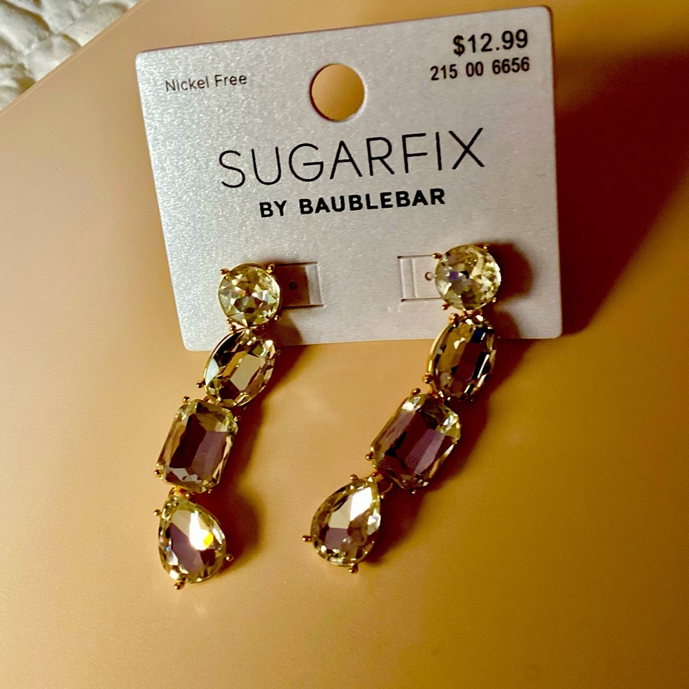 Sugarfix by BaubleBar glam 4 stone drop earrings NWT